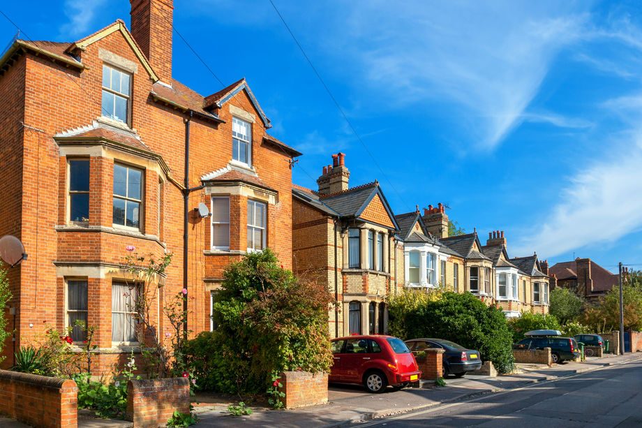 Rented homes on a residential street
